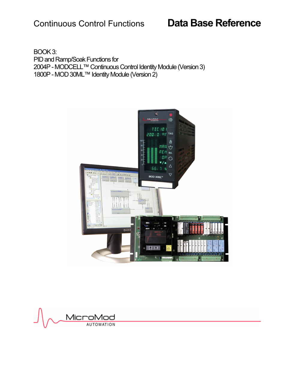 Micromod MOD: 1800P - MOD 30ML Identity Module (Version 2) PID and Ramp/Soak Functions User Manual | 70 pages