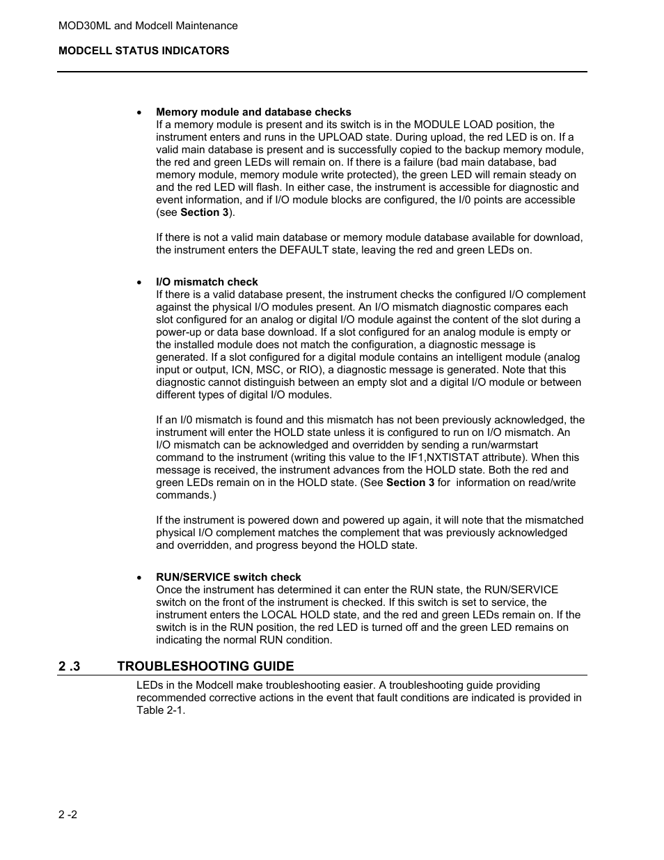 2 .3 troubleshooting guide | Micromod MOD: 30ML and Modcell Maintenance for 2001N, 2002N, and 1800R User Manual | Page 12 / 152