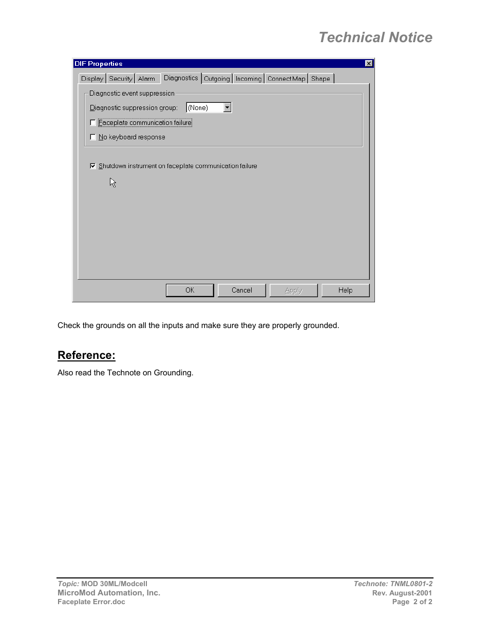 Technical notice, Reference | Micromod MOD: 30ML and Modcell Maintenance for 2001N, 2002N, and 1800R User Manual | Page 140 / 152