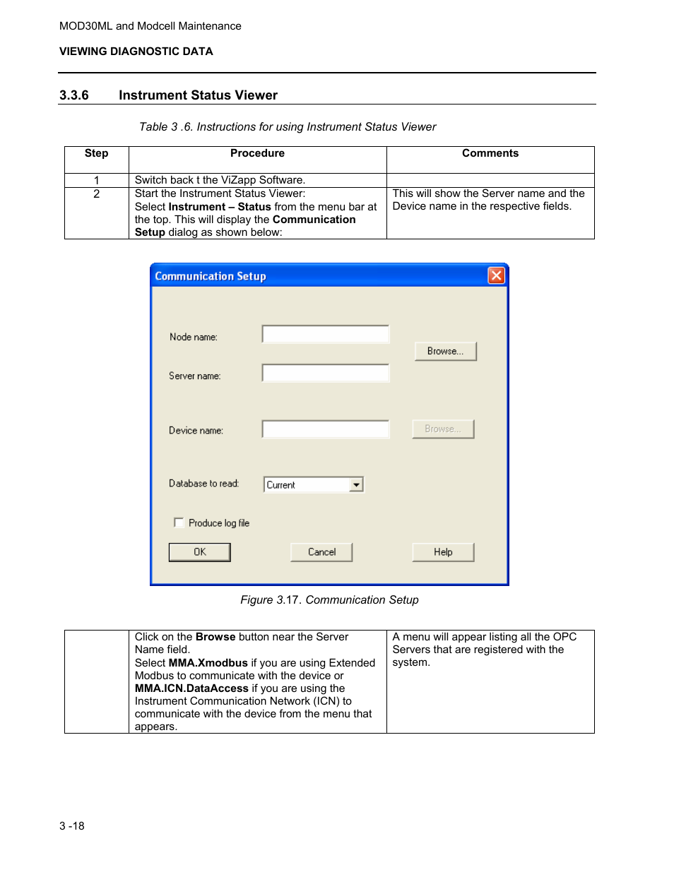 6 instrument status viewer | Micromod MOD: 30ML and Modcell Maintenance for 2001N, 2002N, and 1800R User Manual | Page 34 / 152