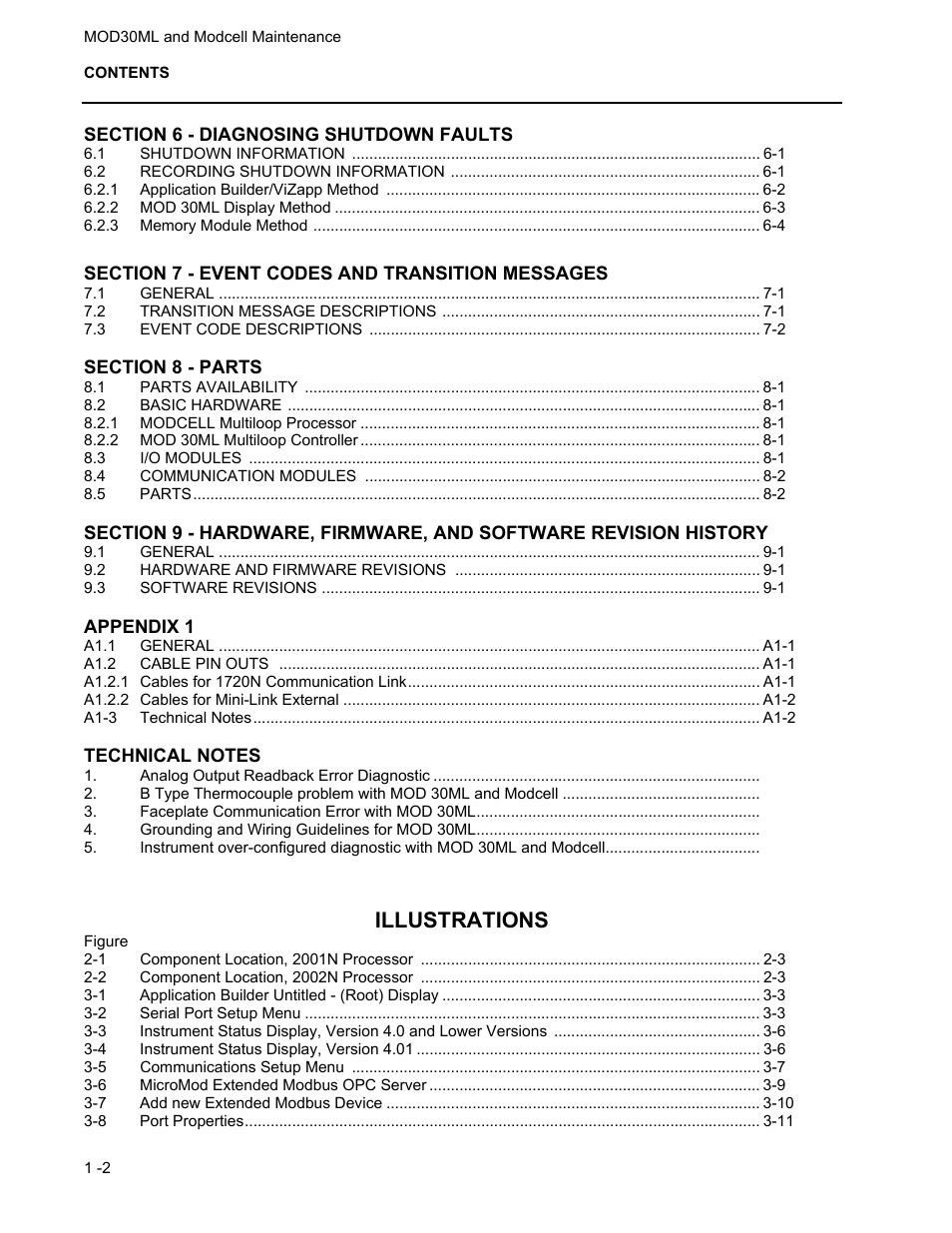 Illustrations | Micromod MOD: 30ML and Modcell Maintenance for 2001N, 2002N, and 1800R User Manual | Page 4 / 152