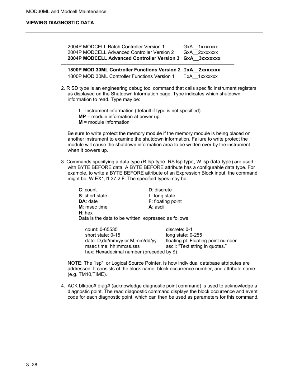 Micromod MOD: 30ML and Modcell Maintenance for 2001N, 2002N, and 1800R User Manual | Page 44 / 152
