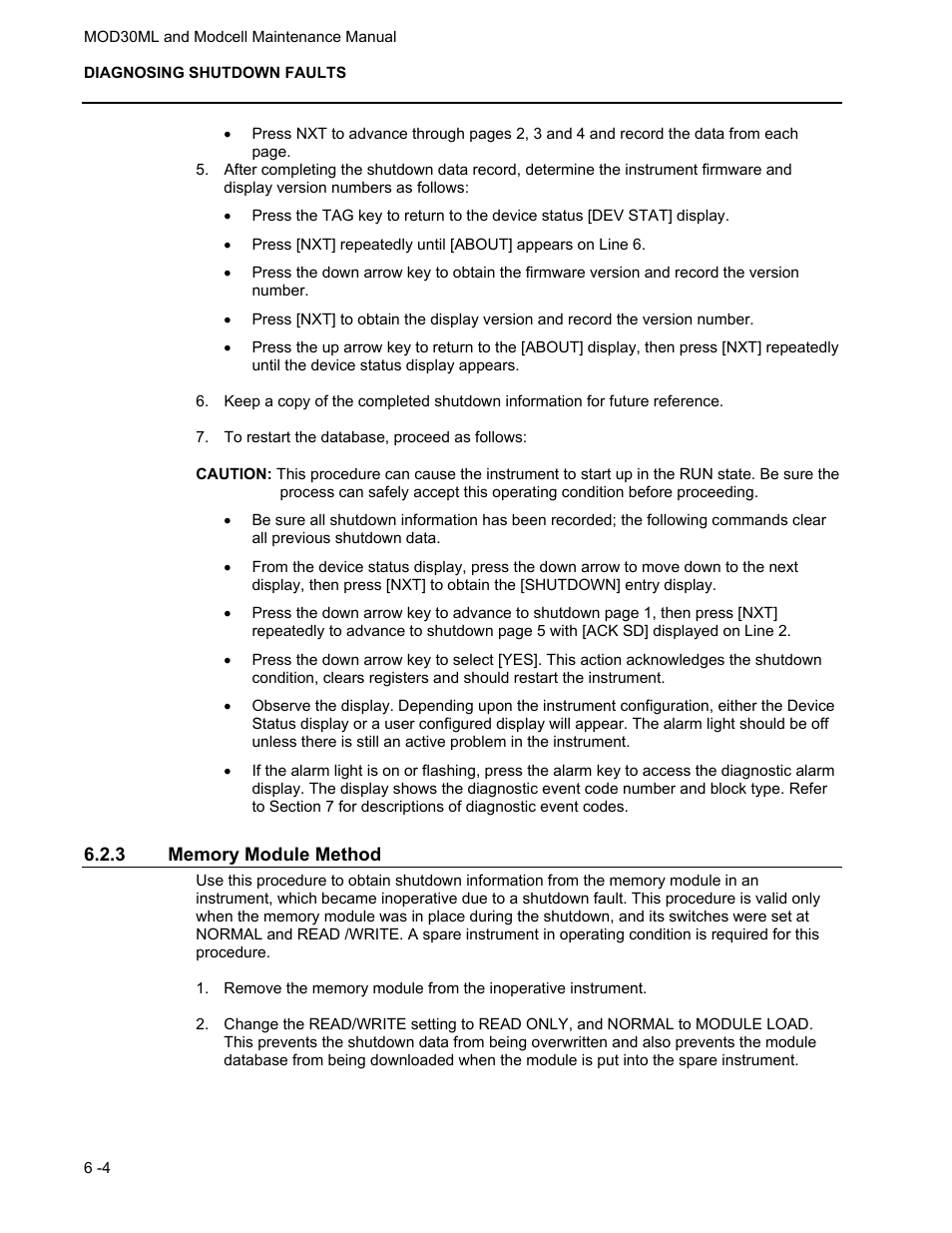 3 memory module method | Micromod MOD: 30ML and Modcell Maintenance for 2001N, 2002N, and 1800R User Manual | Page 83 / 152