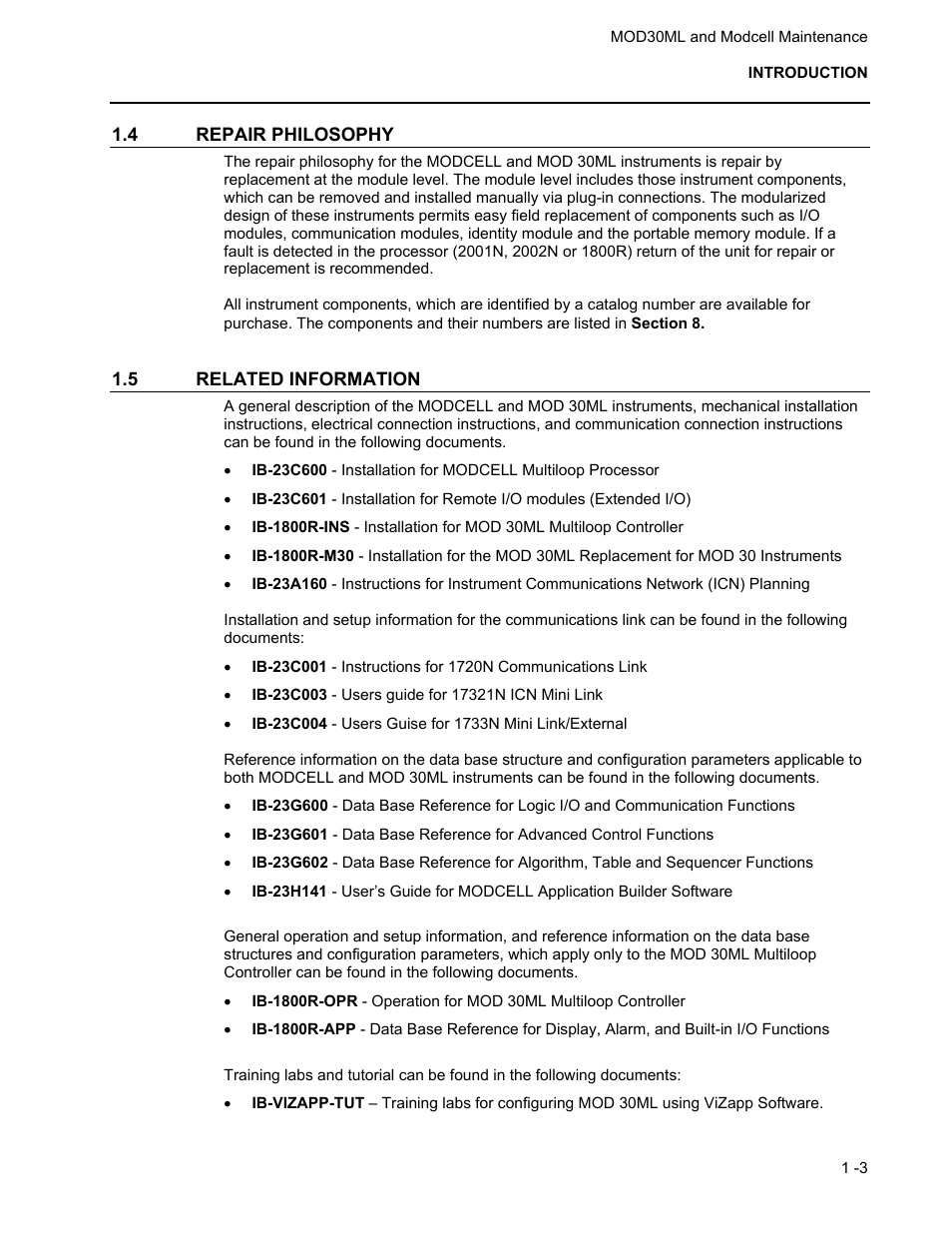 4 repair philosophy, 5 related information | Micromod MOD: 30ML and Modcell Maintenance for 2001N, 2002N, and 1800R User Manual | Page 9 / 152