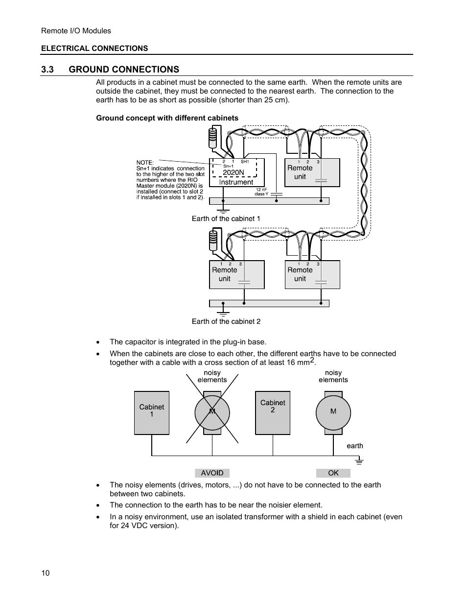 3 ground connections | Micromod MOD: Remote I/O Modules for use with 2020N Remote I/O Interface Module User Manual | Page 14 / 42