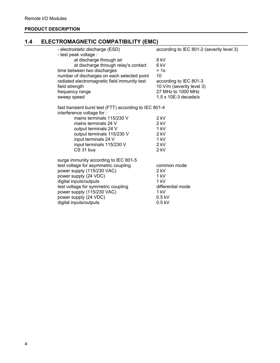 4 electromagnetic compatibility (emc) | Micromod MOD: Remote I/O Modules for use with 2020N Remote I/O Interface Module User Manual | Page 8 / 42