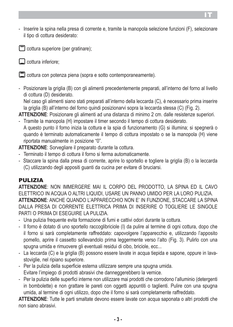 ARIETE Bon Cusine Petit User Manual | Page 5 / 44