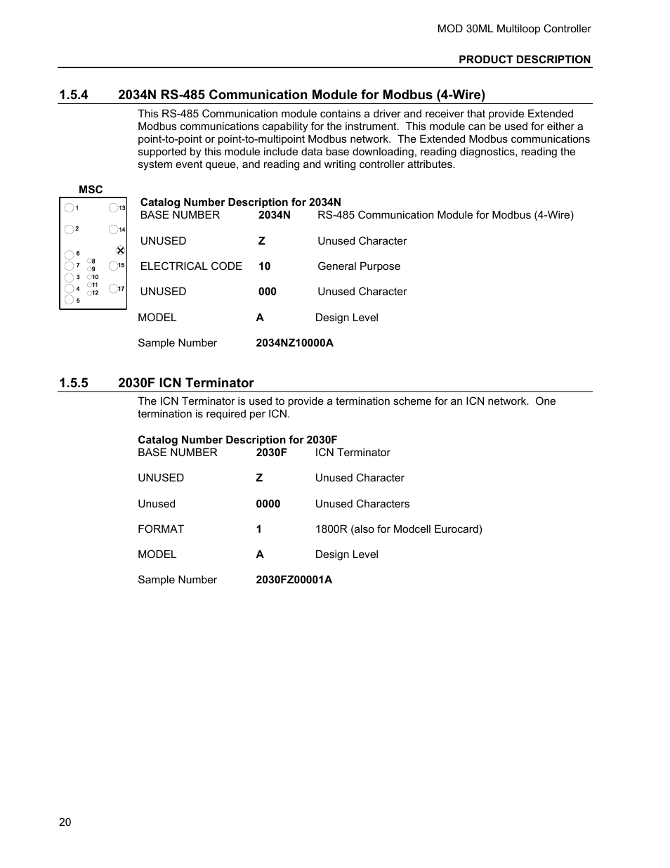 5 2030f icn terminator | Micromod MOD: 30ML Installation User Manual | Page 26 / 106