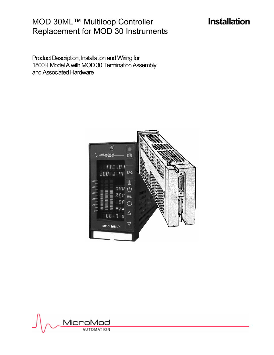 Micromod RetroPAK: MOD 30 Installation Manual User Manual | 36 pages