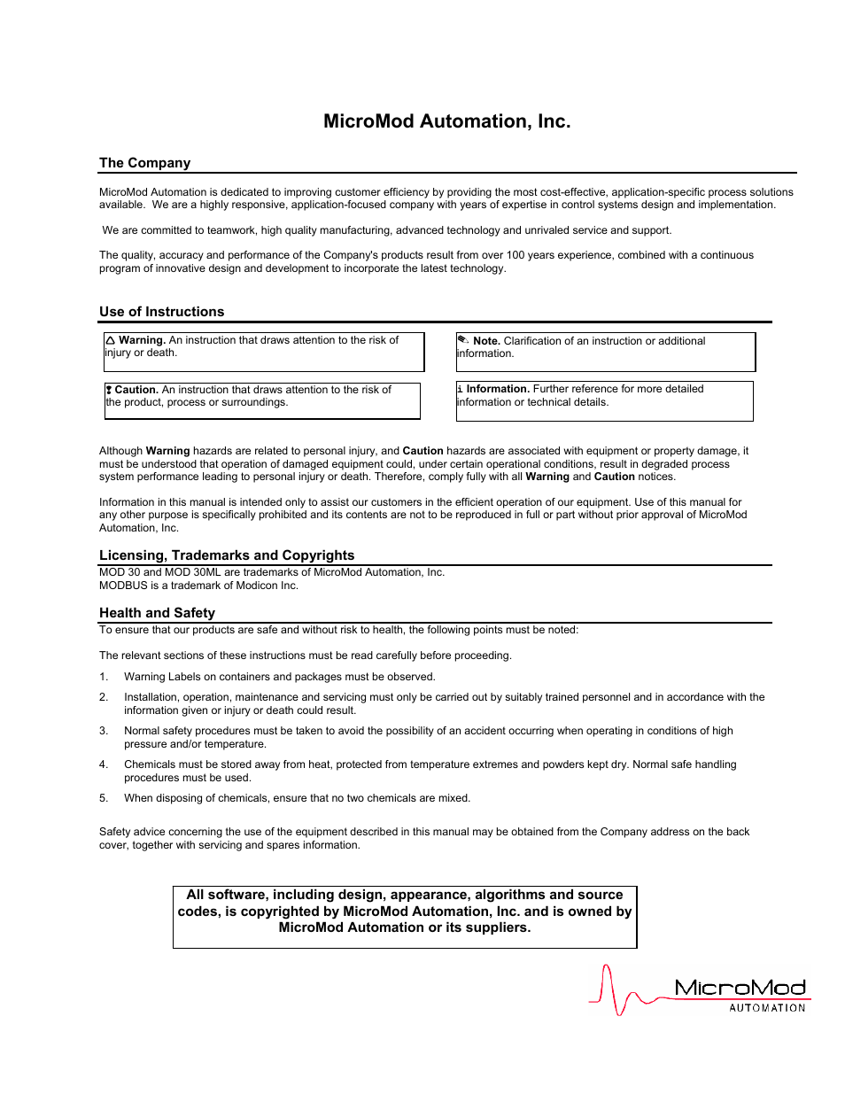 Micromod automation, inc | Micromod RetroPAK: SLC Configuration Manual User Manual | Page 2 / 394