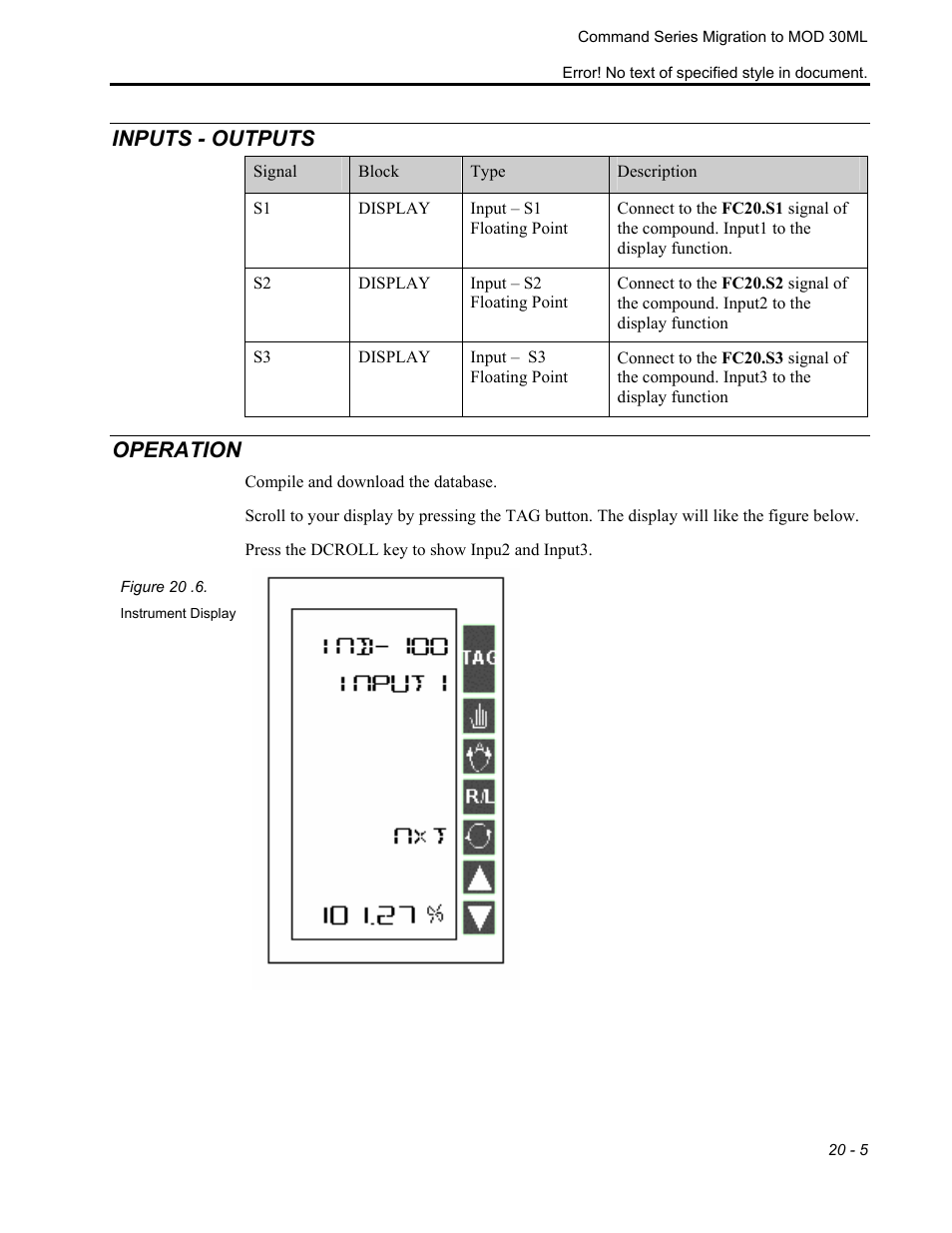 Inputs - outputs, Operation | Micromod RetroPAK: SLC Configuration Manual User Manual | Page 257 / 394