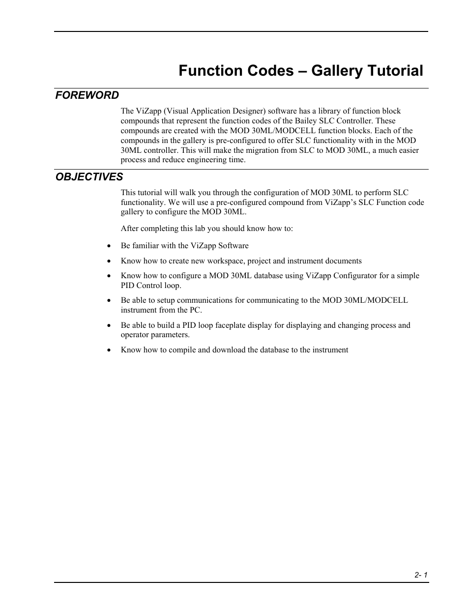 Function codes - gallery tutorial, Foreword, Objectives | Function codes – gallery tutorial | Micromod RetroPAK: SLC Configuration Manual User Manual | Page 39 / 394