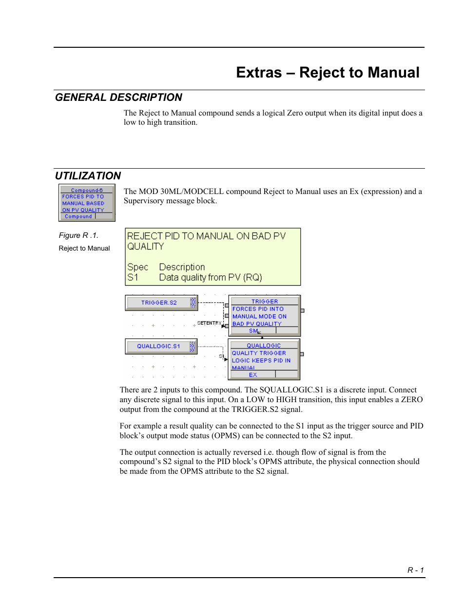 Extras - reject to manual, General description, Utilization | Extras – reject to manual | Micromod RetroPAK: SLC Configuration Manual User Manual | Page 391 / 394