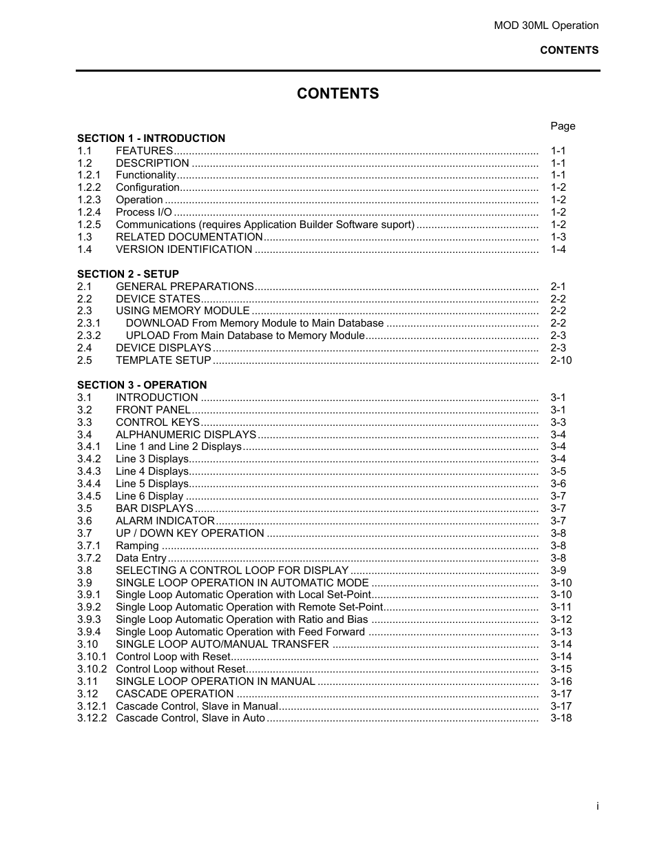 Micromod MOD: 30ML Operation and Template Setup User Manual | Page 3 / 84