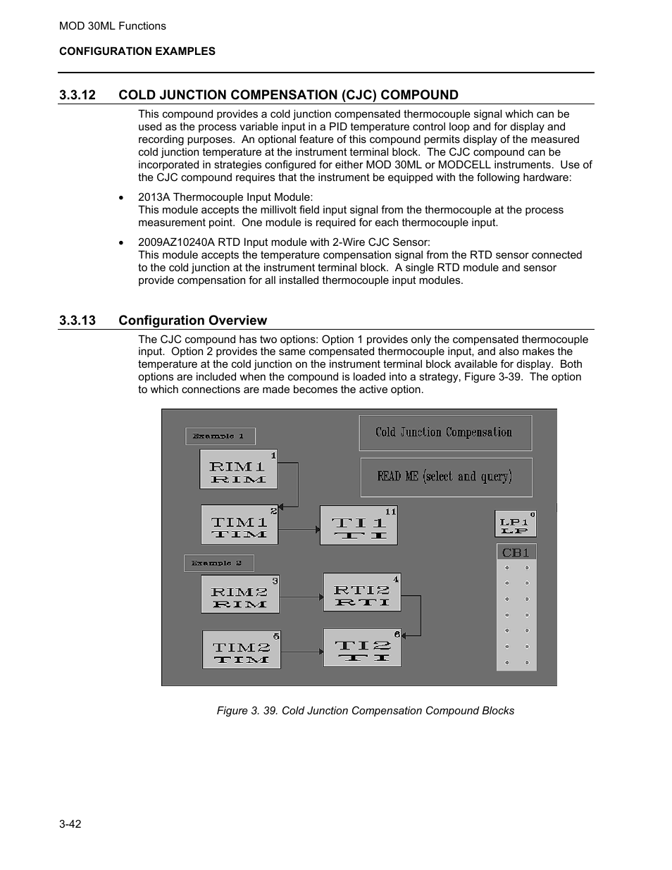 Cold junction compensation (cjc) compound, Configuration overview | Micromod MOD: 30ML Functions Data Base Reference User Manual | Page 136 / 152