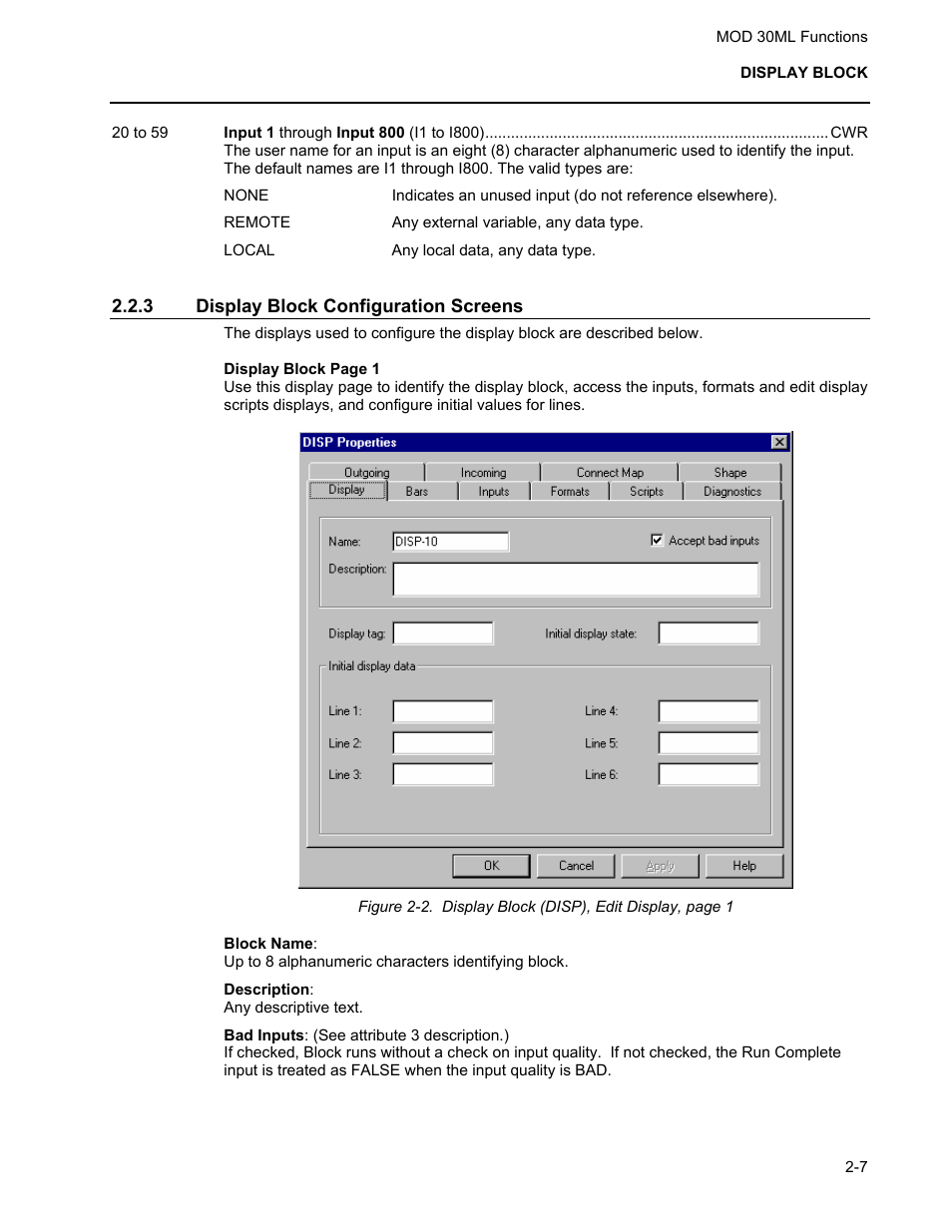 Display block configuration screens | Micromod MOD: 30ML Functions Data Base Reference User Manual | Page 15 / 152