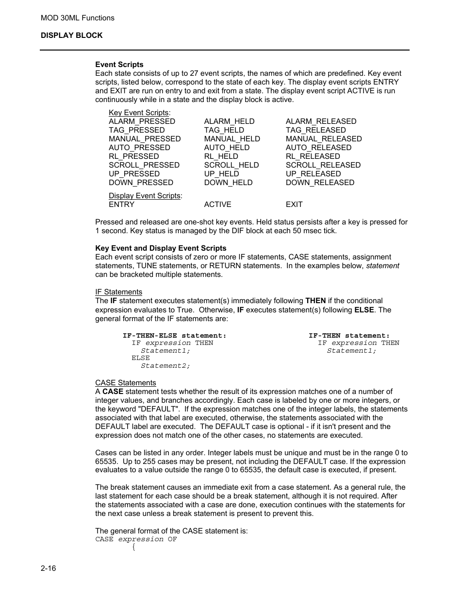 Micromod MOD: 30ML Functions Data Base Reference User Manual | Page 24 / 152