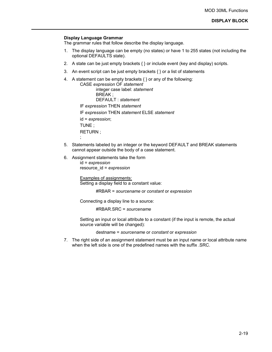 Micromod MOD: 30ML Functions Data Base Reference User Manual | Page 27 / 152