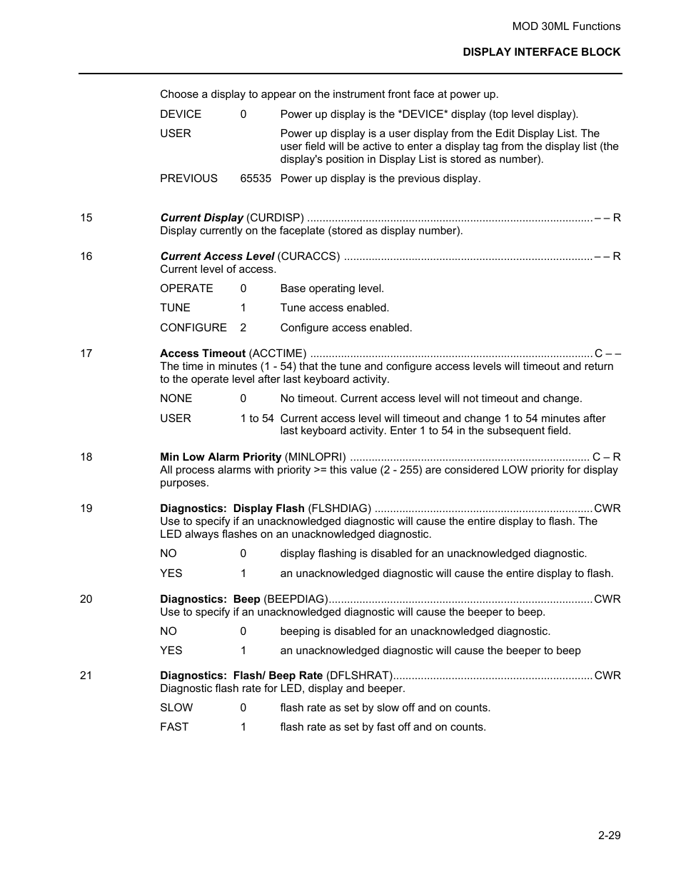 Micromod MOD: 30ML Functions Data Base Reference User Manual | Page 37 / 152