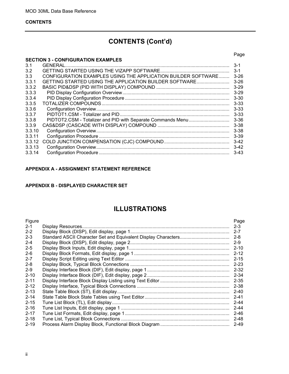 Contents (cont’d), Illustrations | Micromod MOD: 30ML Functions Data Base Reference User Manual | Page 4 / 152