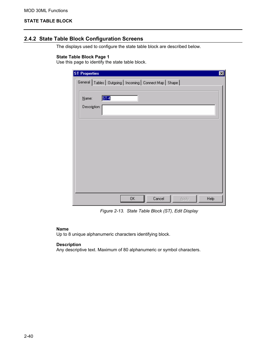 State table block configuration screens | Micromod MOD: 30ML Functions Data Base Reference User Manual | Page 48 / 152