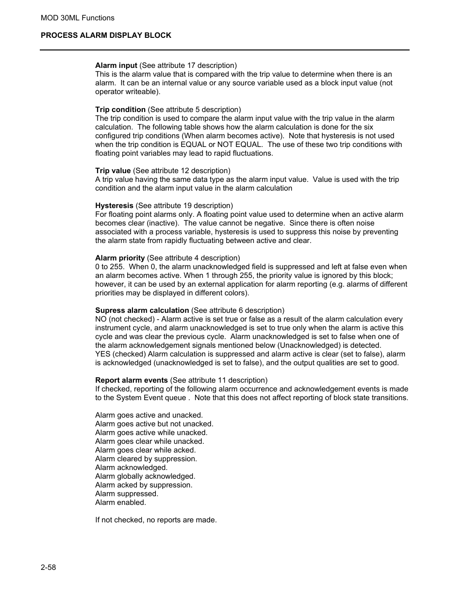 Micromod MOD: 30ML Functions Data Base Reference User Manual | Page 66 / 152