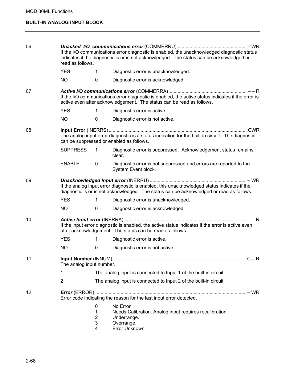 Micromod MOD: 30ML Functions Data Base Reference User Manual | Page 76 / 152
