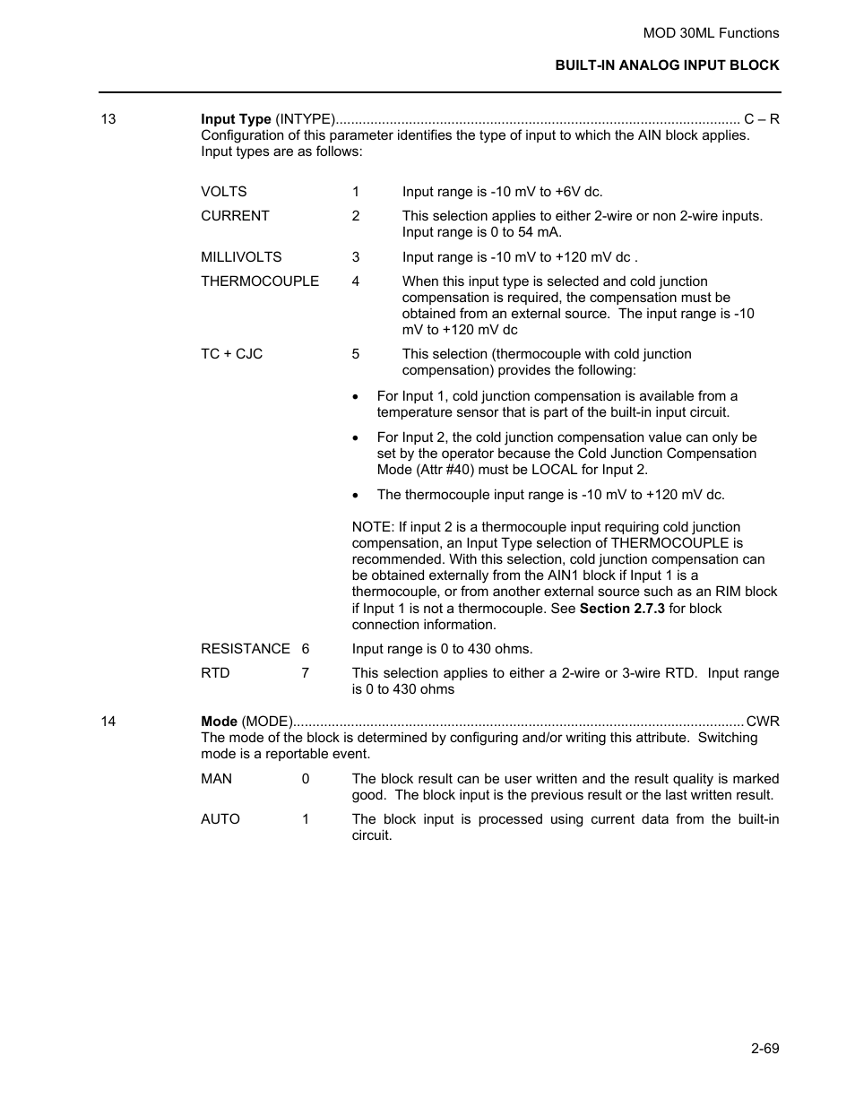 Micromod MOD: 30ML Functions Data Base Reference User Manual | Page 77 / 152