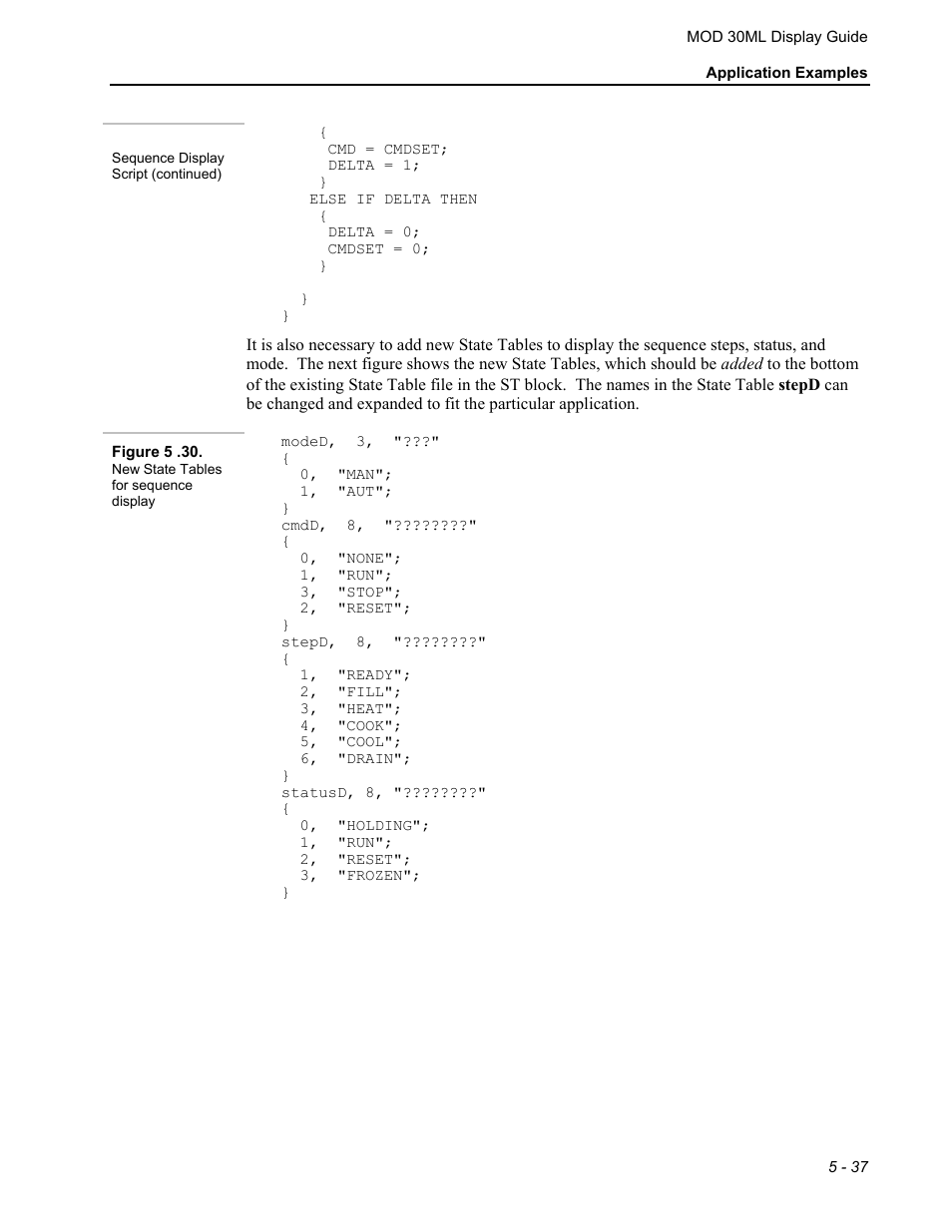 Micromod MOD: 30ML Display Script Guide User Manual | Page 91 / 98