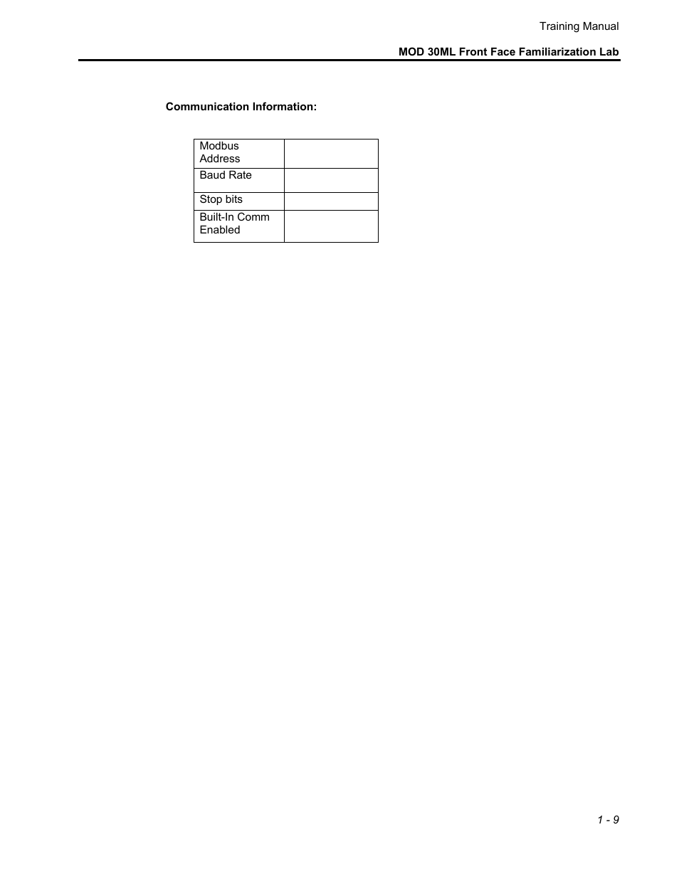 Micromod MOD: 30ML Controller Operation and Maintenance Training Manual User Manual | Page 11 / 74