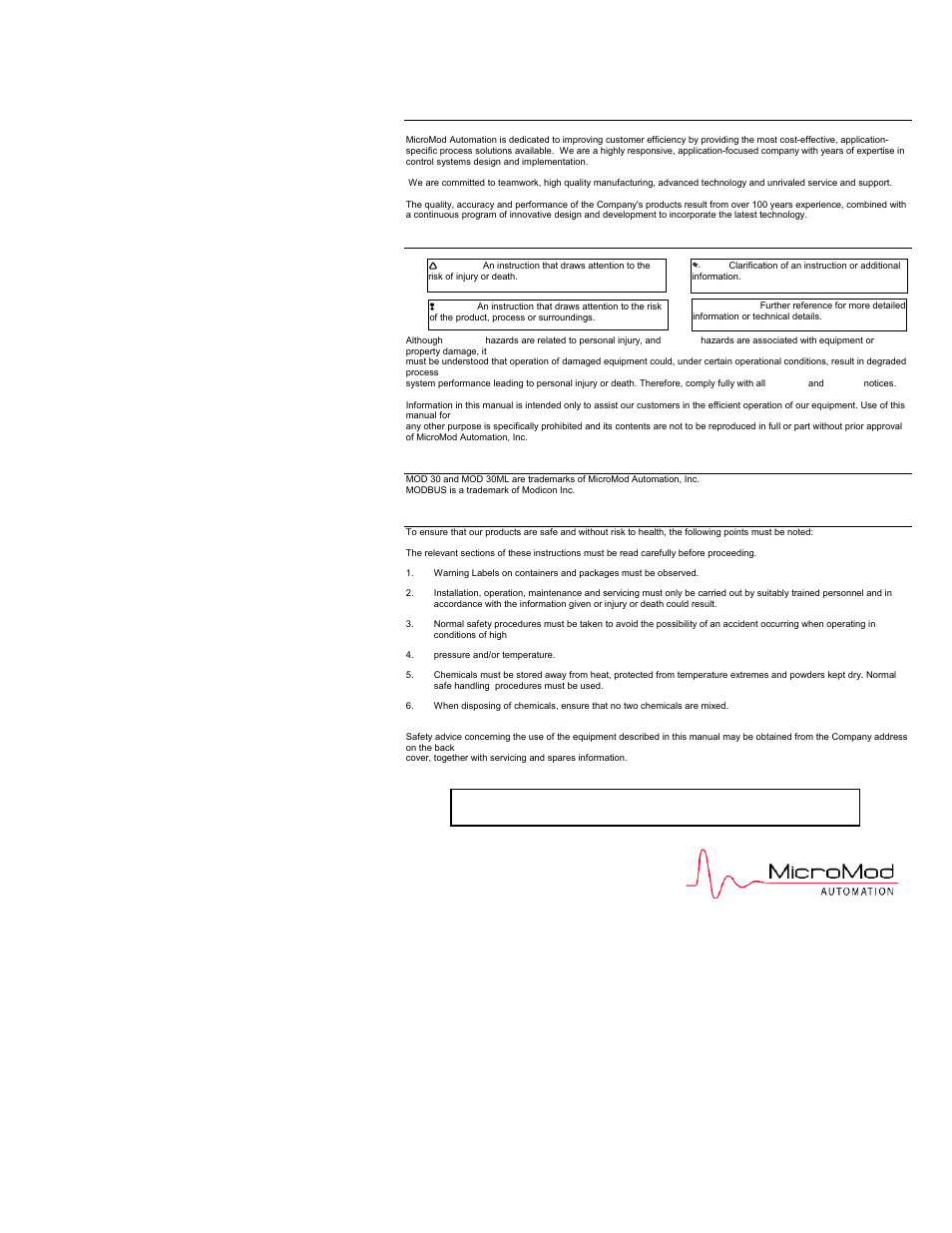 Micromod automation, inc | Micromod MOD: Modcell 2050R Users Guide User Manual | Page 2 / 228