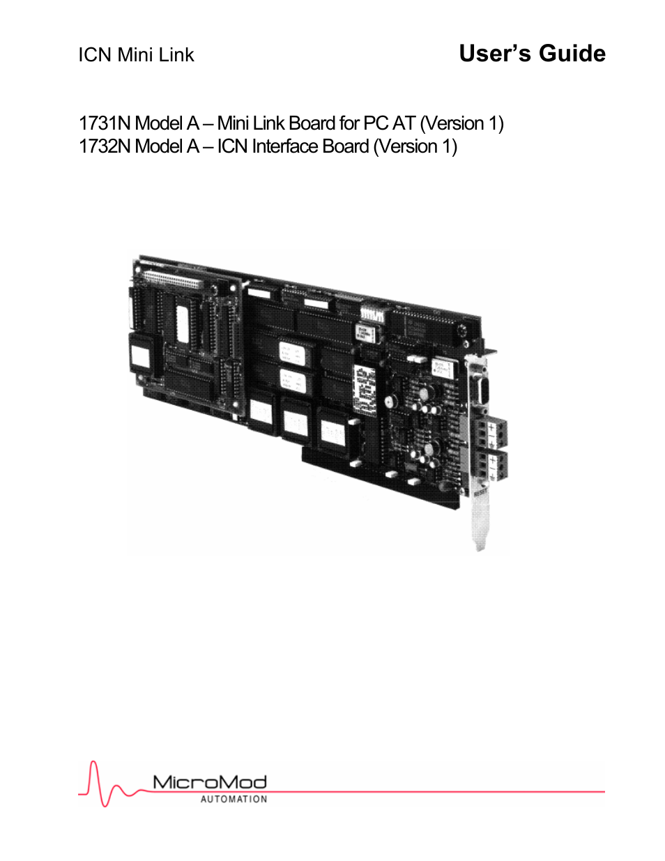 Micromod MOD: 1731N ICN Mini-Link Users Guide User Manual | 28 pages