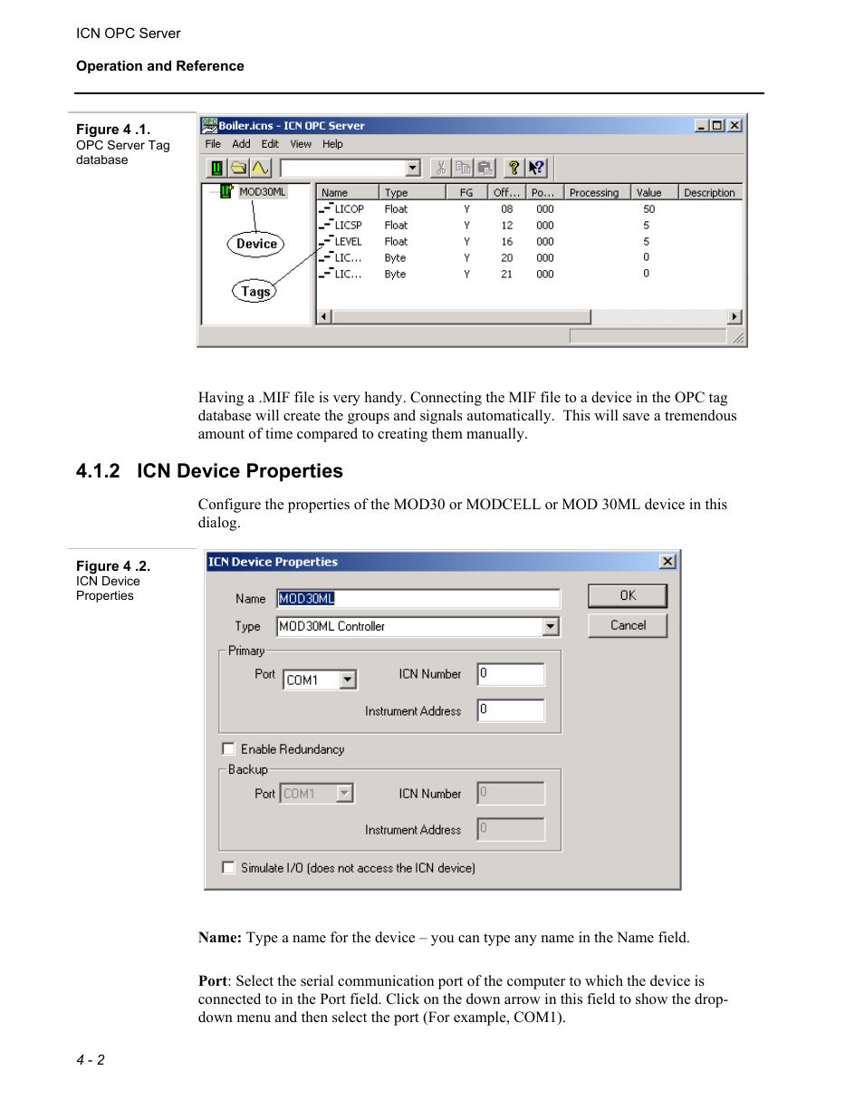 Icn device properties, 2 icn device properties | Micromod MOD: ICN OPC Server Users Guide User Manual | Page 28 / 38