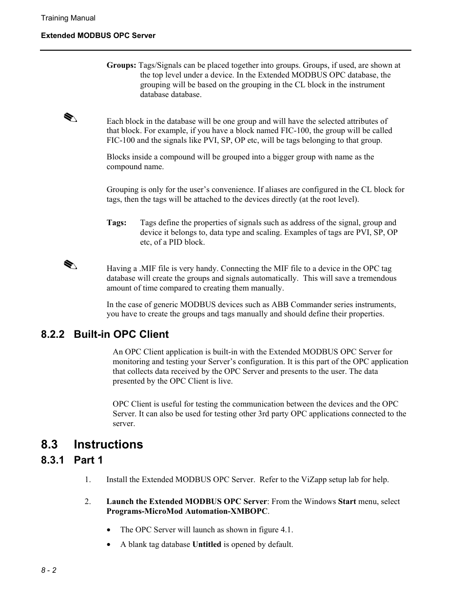 3 instructions | Micromod MOD: 30MLTraining Manual User Manual | Page 136 / 294