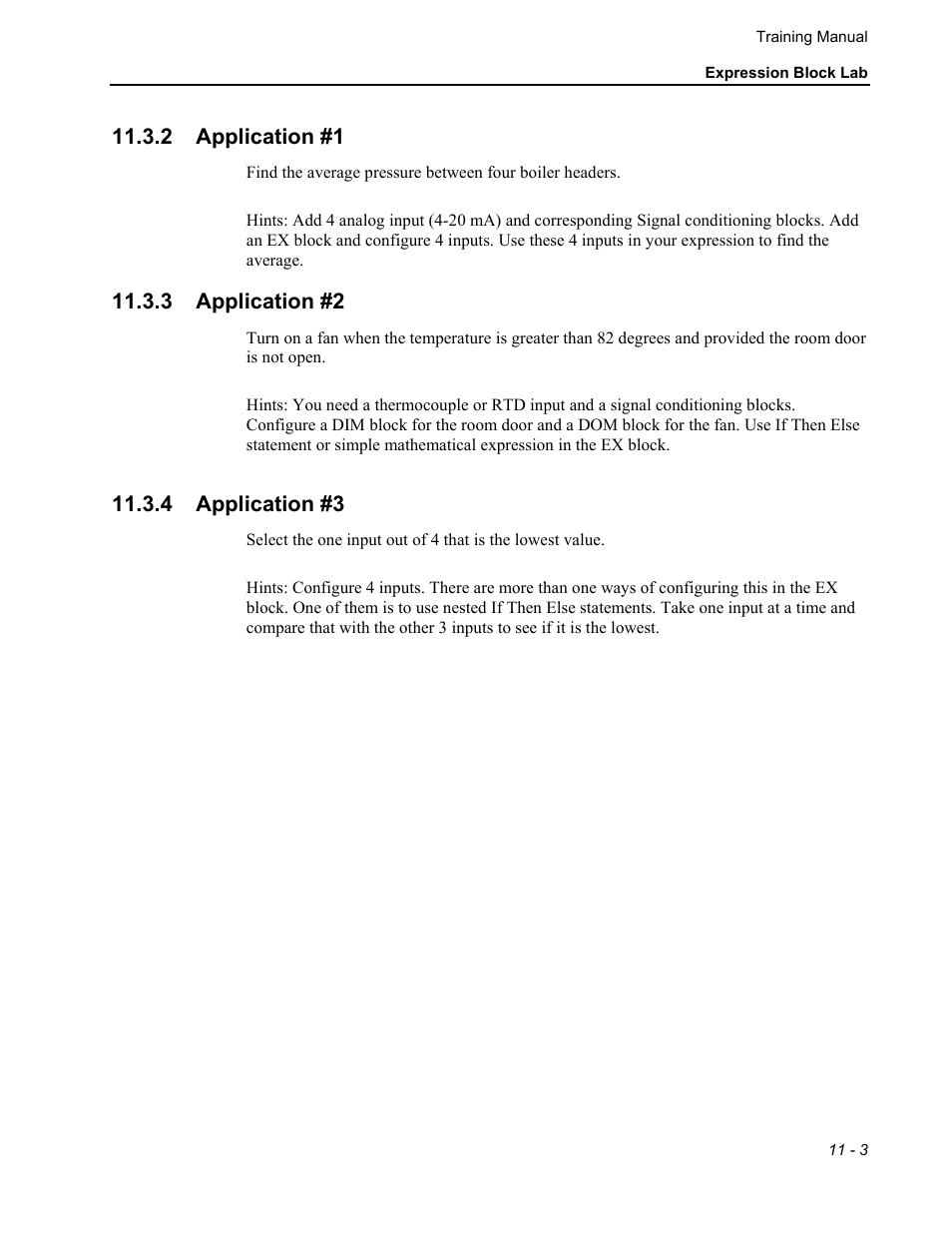 2 application #1, 3 application #2, 4 application #3 | Micromod MOD: 30MLTraining Manual User Manual | Page 175 / 294