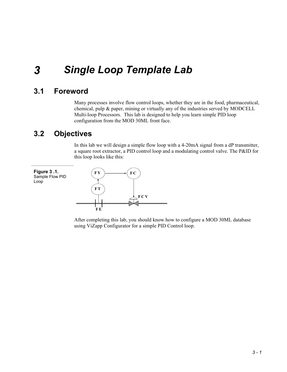 3 - single loop template, Single loop template lab, 1 foreword | 2 objectives | Micromod MOD: 30MLTraining Manual User Manual | Page 27 / 294