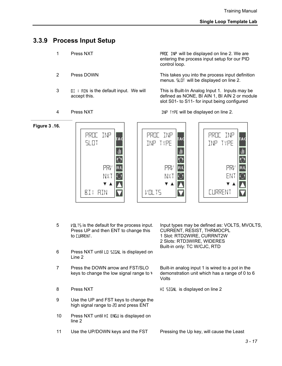 9 process input setup | Micromod MOD: 30MLTraining Manual User Manual | Page 43 / 294