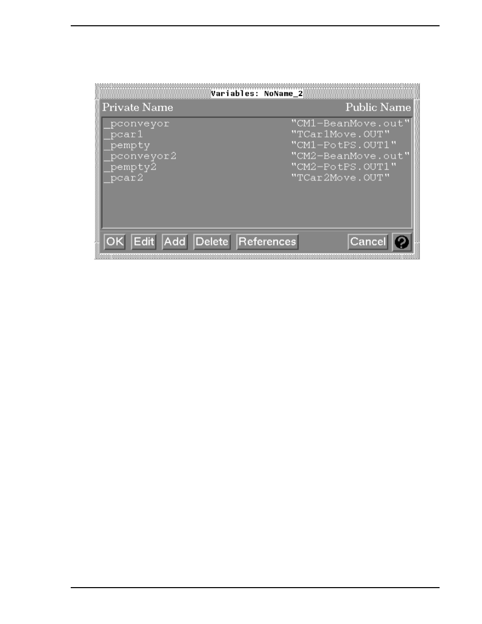 Figure 4-17. variables window, Figure 4-17 | Micromod Micro-PWC: 53PW6000 MicroPWC Configuration Guide User Manual | Page 155 / 368