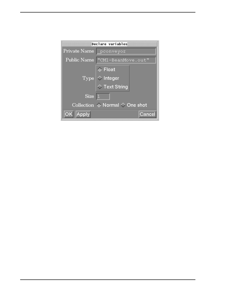 Figure 4-18. declare variables window | Micromod Micro-PWC: 53PW6000 MicroPWC Configuration Guide User Manual | Page 156 / 368