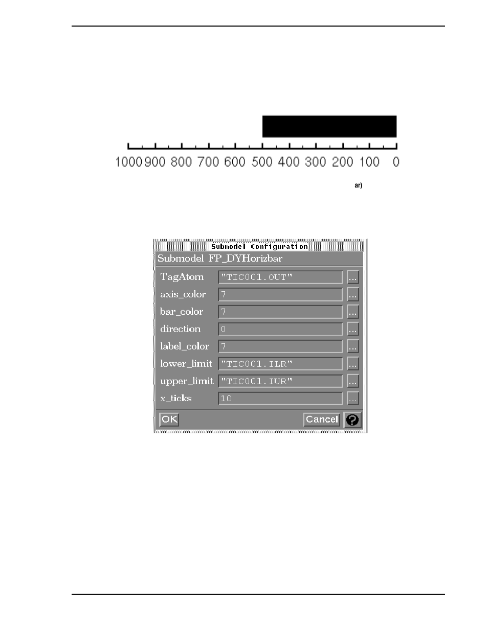 3 fp_dyhorizbar, Figure 4-27. horizontal bar configuration window | Micromod Micro-PWC: 53PW6000 MicroPWC Configuration Guide User Manual | Page 171 / 368