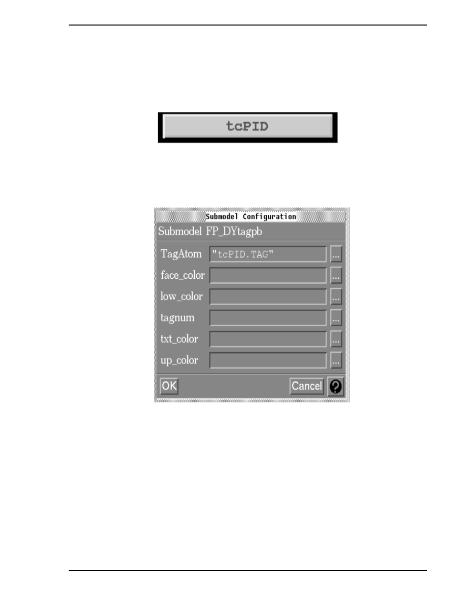 2 fp_dytagpb, Figure 4-64. tagname pushbutton (fp_dytagpb) | Micromod Micro-PWC: 53PW6000 MicroPWC Configuration Guide User Manual | Page 205 / 368