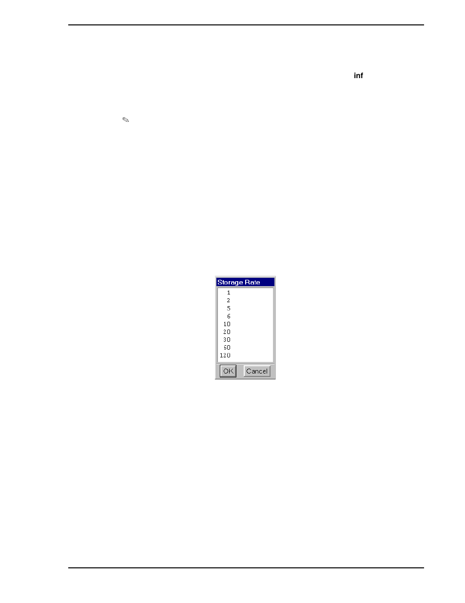 3 storage rate, 4 collection option, Figure 5-8. storage rate window | Micromod Micro-PWC: 53PW6000 MicroPWC Configuration Guide User Manual | Page 247 / 368