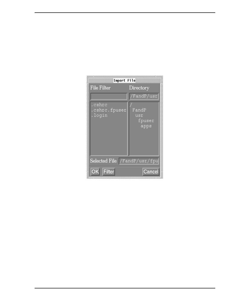 2 clear user help information, 3 import user help information, 1 the file filter text entry and list boxes | 1 the, Figure 9-11. import file window | Micromod Micro-PWC: 53PW6000 MicroPWC Configuration Guide User Manual | Page 301 / 368