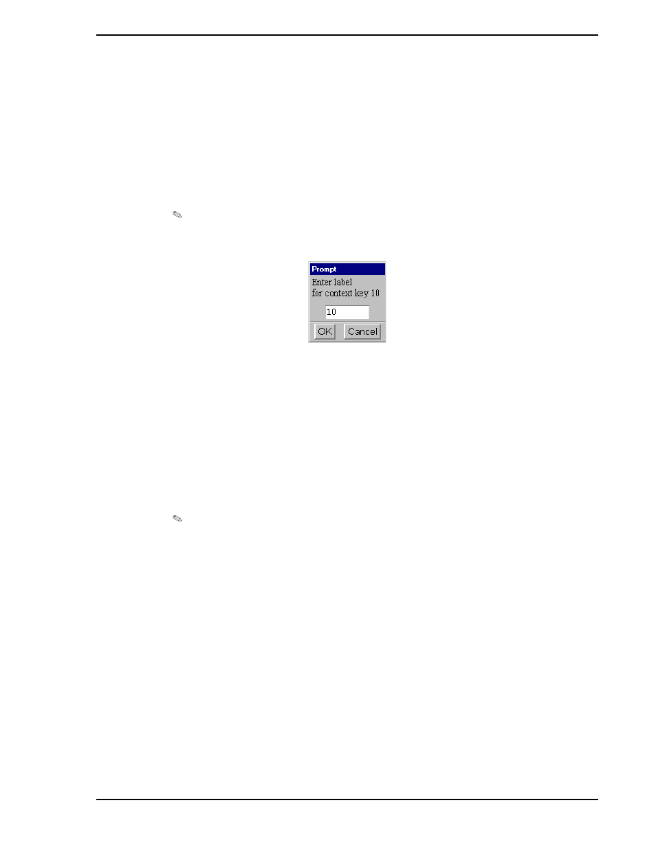 4 configuring crt context keys, 5 clearing crt context keys, Figure 9-16. crt context key assignment window | Micromod Micro-PWC: 53PW6000 MicroPWC Configuration Guide User Manual | Page 307 / 368