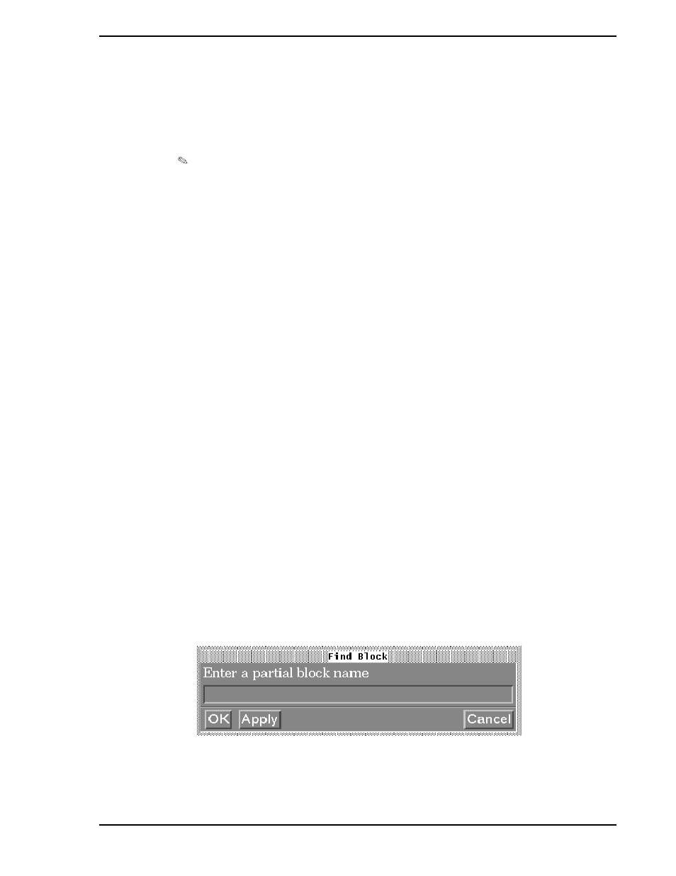 4 edit historical block, 5 copy an historical block, 6 delete an historical block | 1 find an historical block, Figure 10-5. historical block find window | Micromod Micro-PWC: 53PW6000 MicroPWC Configuration Guide User Manual | Page 321 / 368