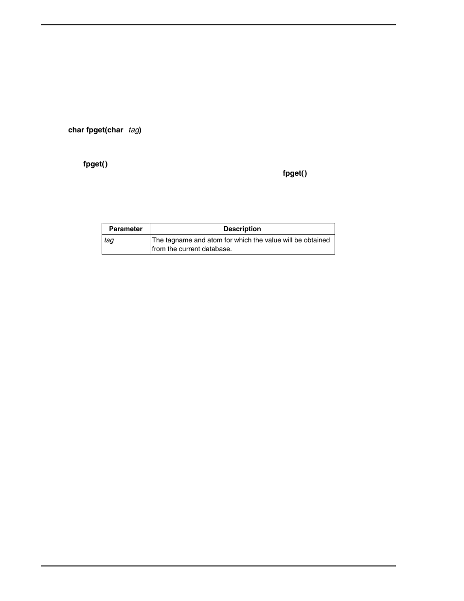 A.1 the fpget( ) function, The fpget( ) function | Micromod Micro-PWC: 53PW6000 MicroPWC Configuration Guide User Manual | Page 342 / 368