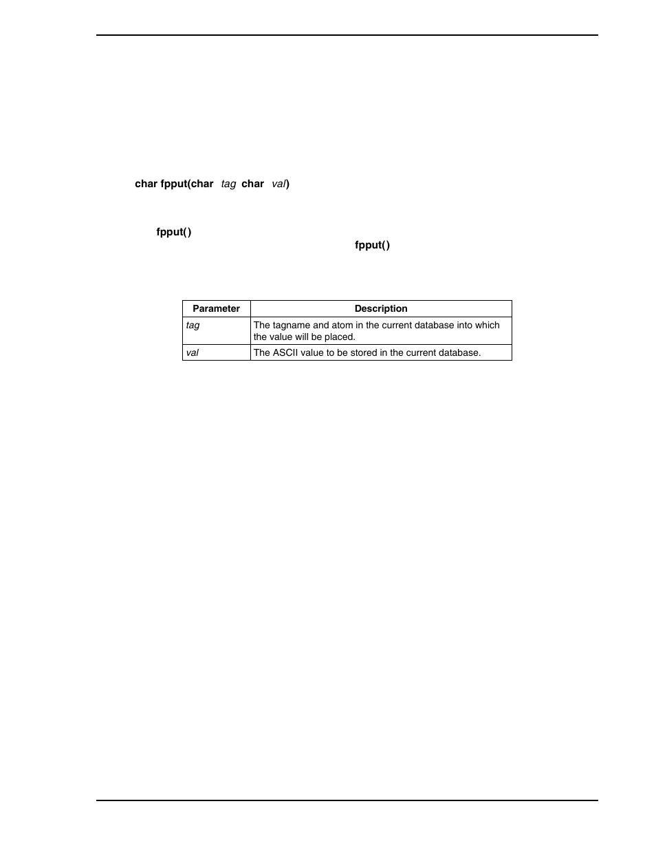 A.1 the fpput( ) function, The fpput( ) function | Micromod Micro-PWC: 53PW6000 MicroPWC Configuration Guide User Manual | Page 347 / 368