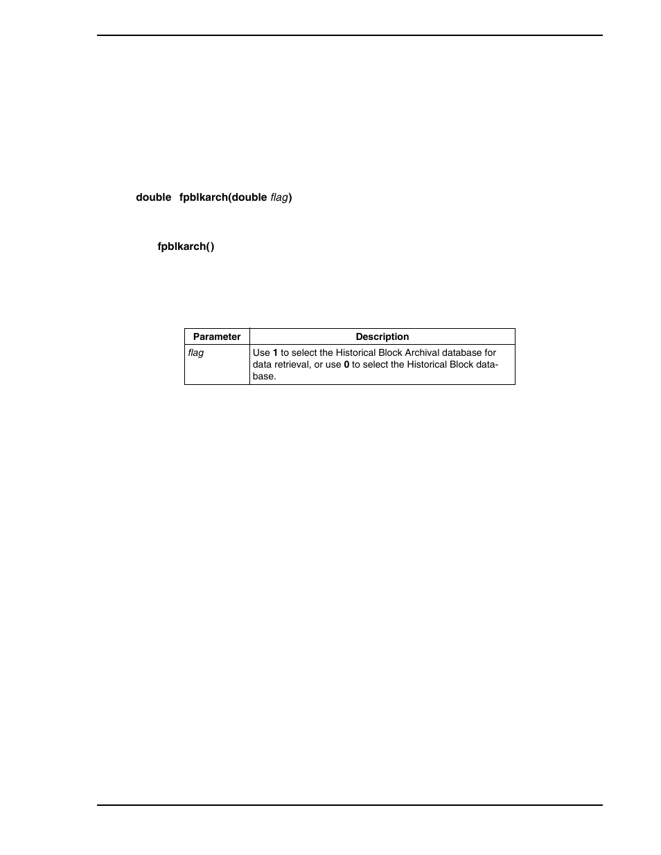 A.1 the fpblkarch( ) function, The fpblkarch( ) function | Micromod Micro-PWC: 53PW6000 MicroPWC Configuration Guide User Manual | Page 355 / 368
