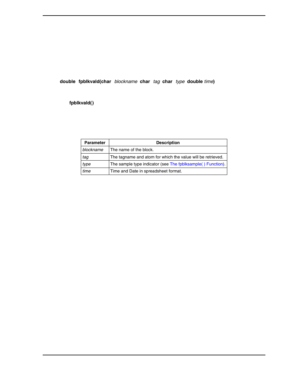 A.1 the fpblkvald( ) function, The fpblkvald( ) function | Micromod Micro-PWC: 53PW6000 MicroPWC Configuration Guide User Manual | Page 359 / 368