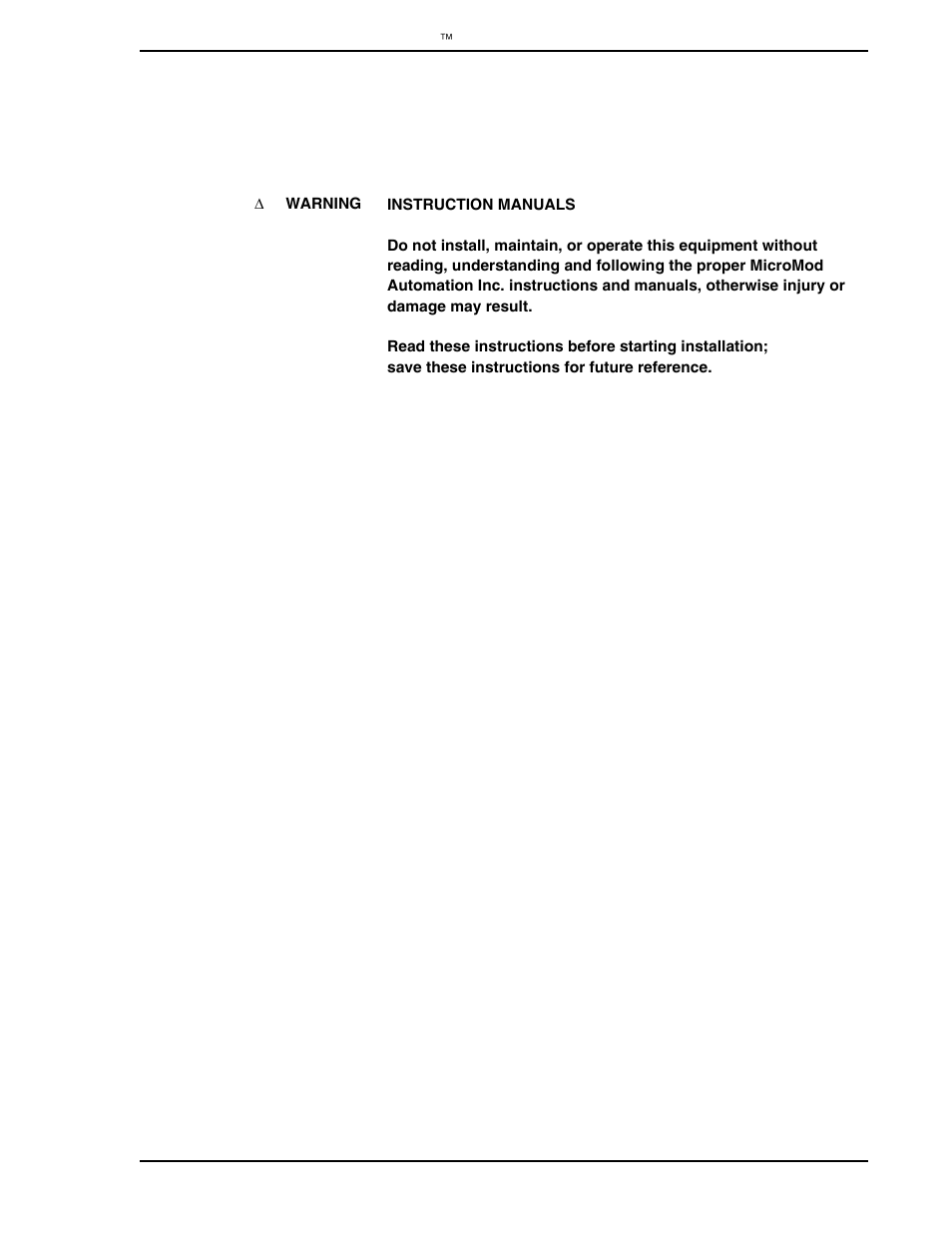 Read first contacting micromod automation inc | Micromod Micro-PWC: 53PW6000 MicroPWC Installation and Setup Manual User Manual | Page 9 / 80